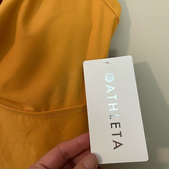 Athleta Twist Up Tankini Top Size 36D/DD in Yellow - Picture 3 of 9